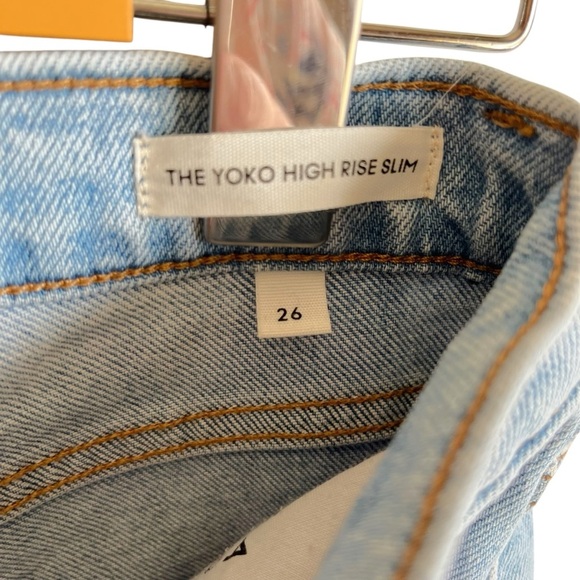 Denim Forum The Yoko High Rise Slim Size 26 Medium Light Wash Jeans - Picture 12 of 14